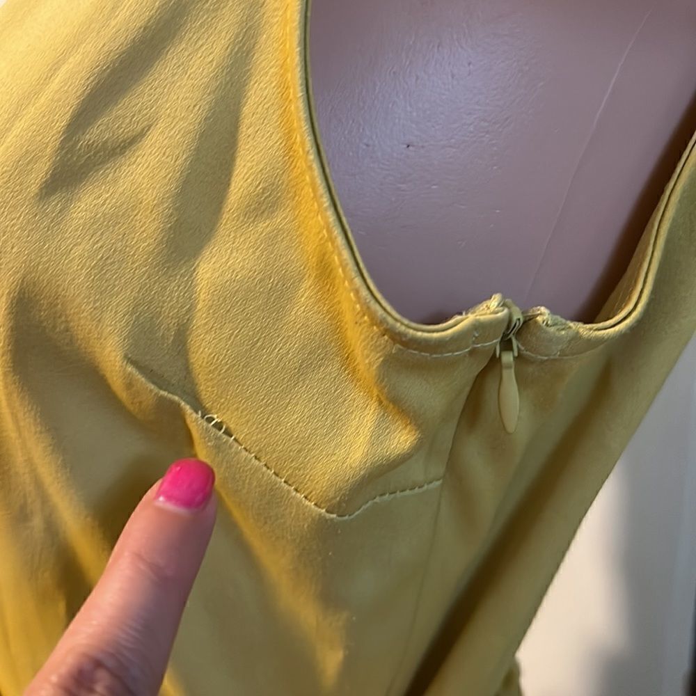 𝅺CAARA Bumblebee Flare Side Tie Flowing Pleated Dress - Picture 7 of 9